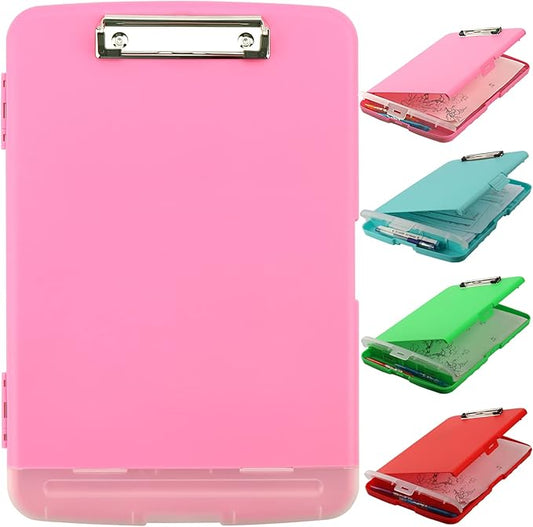 SFLHHDM Plastic Clipboard with Storage, High Capacity Clip Boards 8.5x11 with Storage, Heavy Duty Nursing Clipboard Folder, Clipboards Cute, Letter A4 Size Clipboards with Storage for Teachers, Nurse