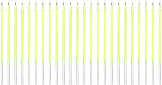 PATIKIL 0.5mm Gel Pens Refills, 24 Pack Glitter Gel Pens Sparkle Metallic Ink Fine Point Colored Refill Set for Adults Coloring Books Journaling Scrapbooking Art Drawing, Yellow
