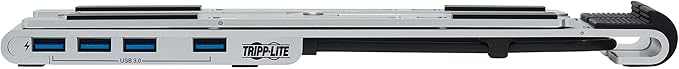 Tripp Lite Inclined Laptop Stand USB-C Hub Four USB-A Ports, USB 3.2 Gen 1, 5 Gbps Data Transfer, 100W Power Delivery Charging 20V 5A, Sturdy Adjustable/Foldable Stand, 1-Year Warranty (U460-ST4-4A-C)