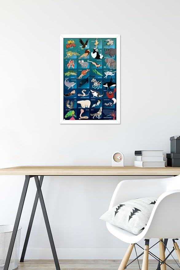 Wild Kratts - Grid Wall Poster, 22.4L" x 14.7W", White Framed Version