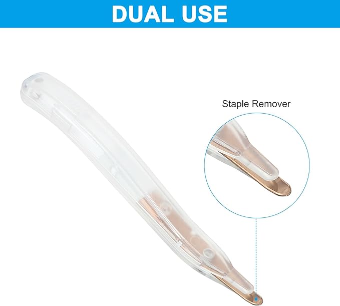 PATIKIL Staple Remover, 3 Pack Magnetic Staple Puller Desktop Removal Tool Cutting Tool for Office Home, Clear
