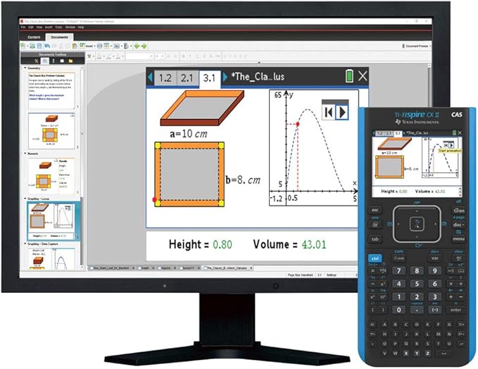 Texas Instrument Nspire CX II CAS Student Software Graphing Calculator