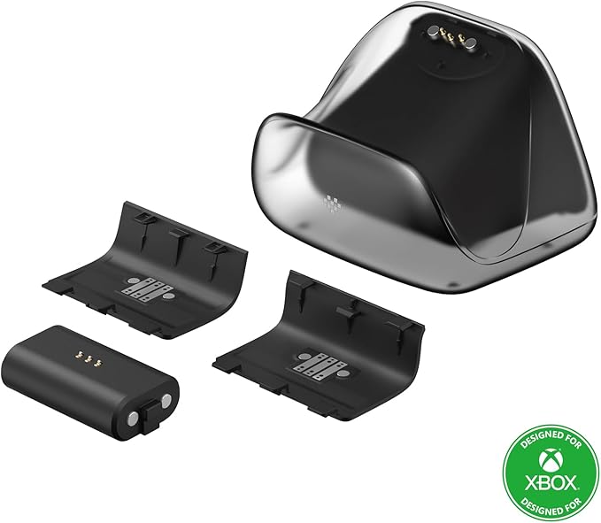 8BitDo Charging Dock for Xbox Wireless Controllers, Xbox Charging Station with Magnetic Secure Charging and Light Adjustment for Xbox Series X|S and Xbox One Controller - Officially Licensed (Black)