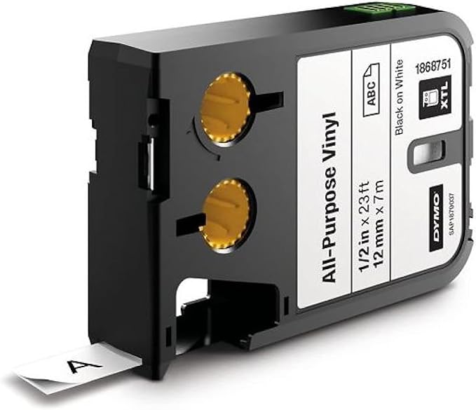 DYMO All-Purpose Labels for DYMO XTL Label Makers Black on White 1" 1 Roll (1868753)