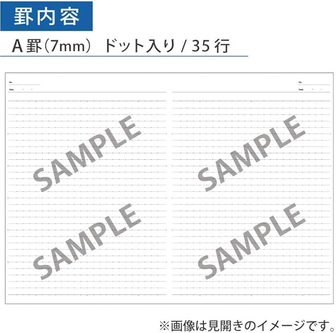 KOKUYO Campus Notebook, A4 Size, Dot Ruled, A-Ruled, 30 Sheets, Pack of 3