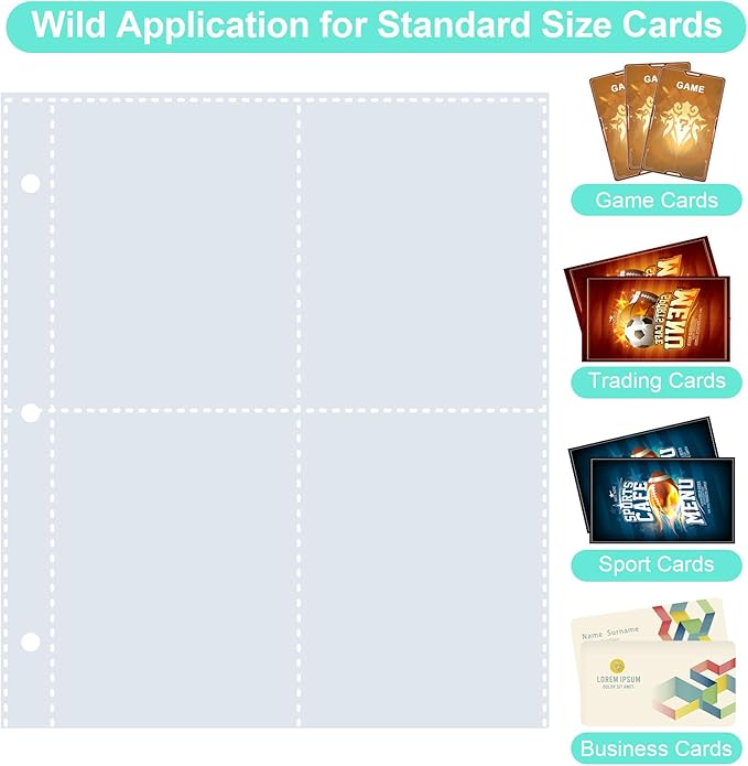 440 Pockets Trading Card Binder, PU Cover Zipper Card Collection Album, Sturdy Card Folder Holder for MTG, TCG, Game Cards, Sports Cards