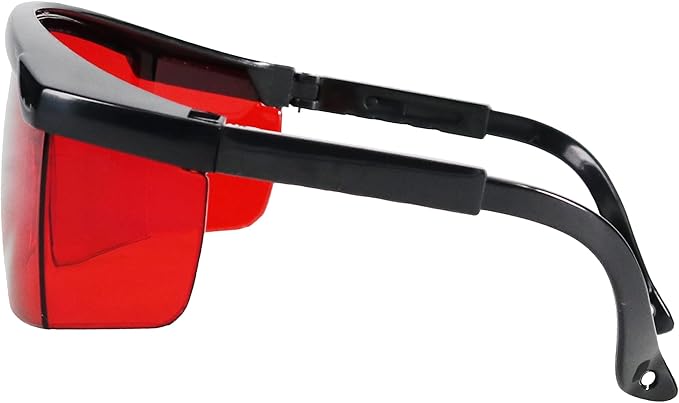 Bosch 57-GLASSES Laser View Enhancing Glasses with Adjustable Temple, Red Lens, Black Frame