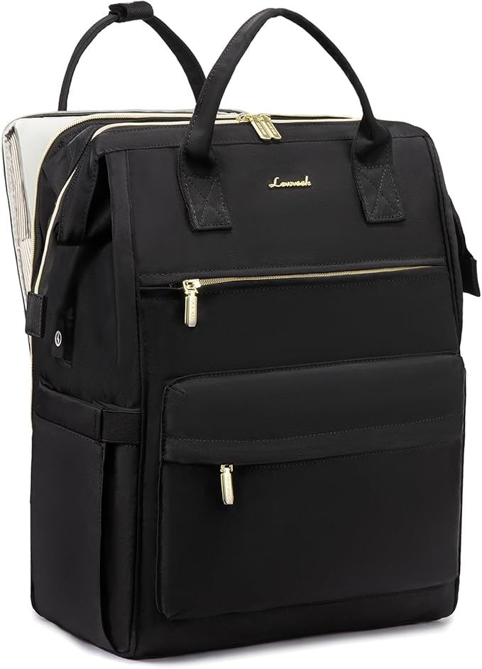 LOVEVOOK Laptop Backpack for Women, 17 Inch Work Teacher Nurse Bag with Laptop Compartment, Large Capacity Business Computer Backpack Purse with USB Port, Stylish Casual Daypack for Travel