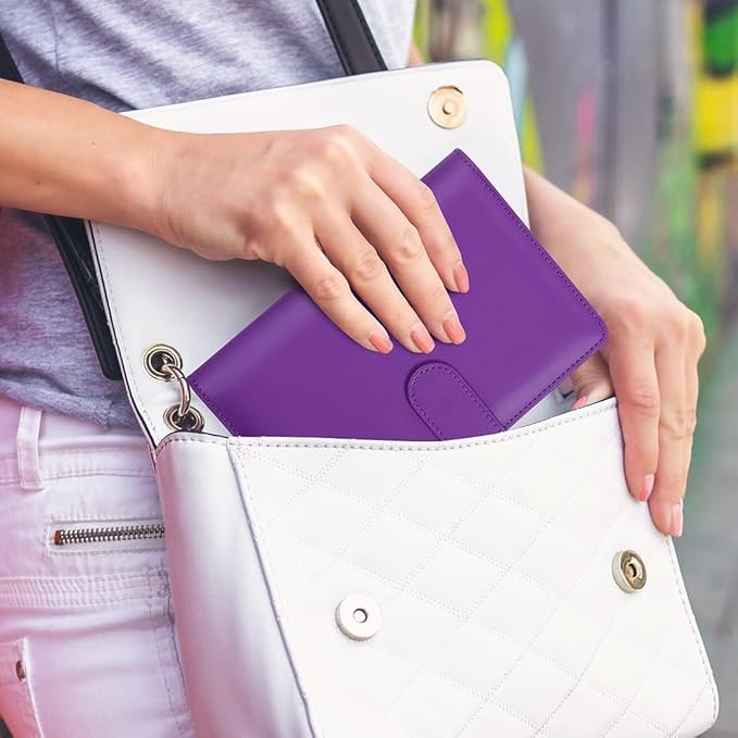 SKYDUE Budget Binder, Money Saving Binder with Zipper Envelopes, Cash Envelopes and Expense Budget Sheets for Budgeting (Violet)