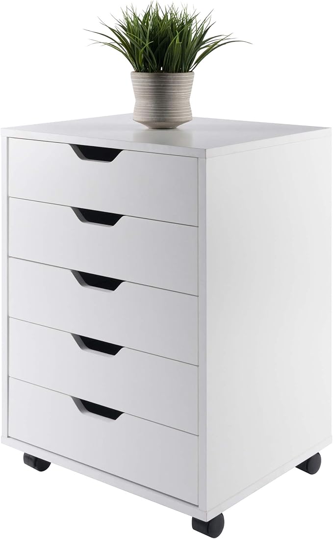 Winsome 10519 Halifax 5-Drawer Composite Wood Cabinet, White