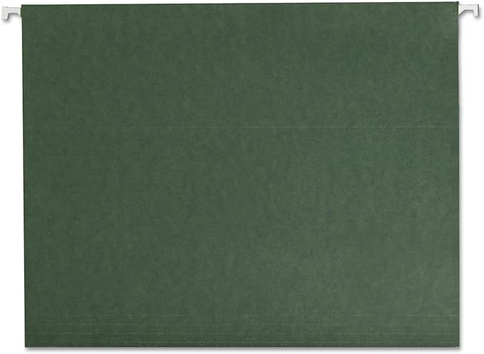Smead Hanging File Folder, No Tabs, Letter Size, Standard Green, 25 per Box (64010)