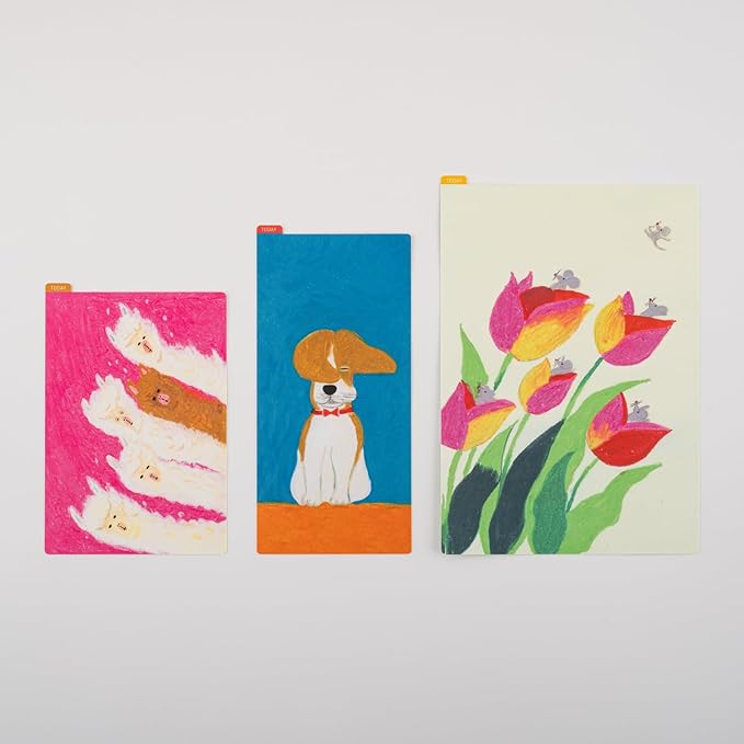 Hobonichi Techo Planner Accessories Keiko Shibata: Pencil Board for A5 Size (Swaying tulips)