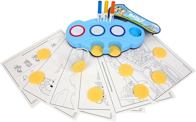 Crayola Magic Light Up Bluey Stamper Art Set, Toddler Mess Free Coloring & Stamping Kit, Essential Easter Basket Stuffer for Kids, Bluey Toys, Gifts for Ages 3, 4, 5