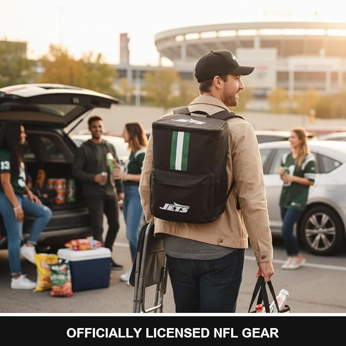 Cooler Backpack – Portable Soft Sided Ice Chest – Insulated Bag Holds 36 Cans - Football Gear – Show Your Team Spirit with Officially Licensed Fan Gear