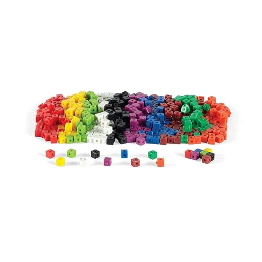hand2mind Centimeter Cubes, Plastic Cubes, Connecting Cubes, Math Manipulatives, Counting Cubes for Kids Math, Math Cubes, Math Counters, Elementary Teacher Must Haves (Set of 500)
