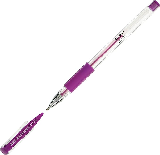 Art Alternatives Gel Pen, Neon Violet - Ballpoint - Non-Smear + Quick Dry - Writing, Drawing, Coloring, Journal, Planner