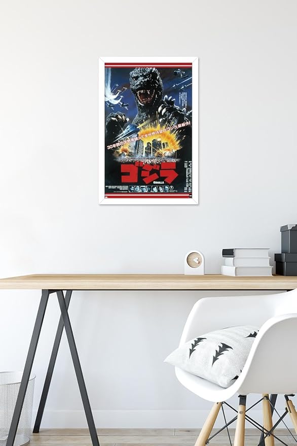 Trends International Godzilla - The Return Of Godzilla One Sheet Wall Poster, 22.4L x 14.7W, White Framed Version