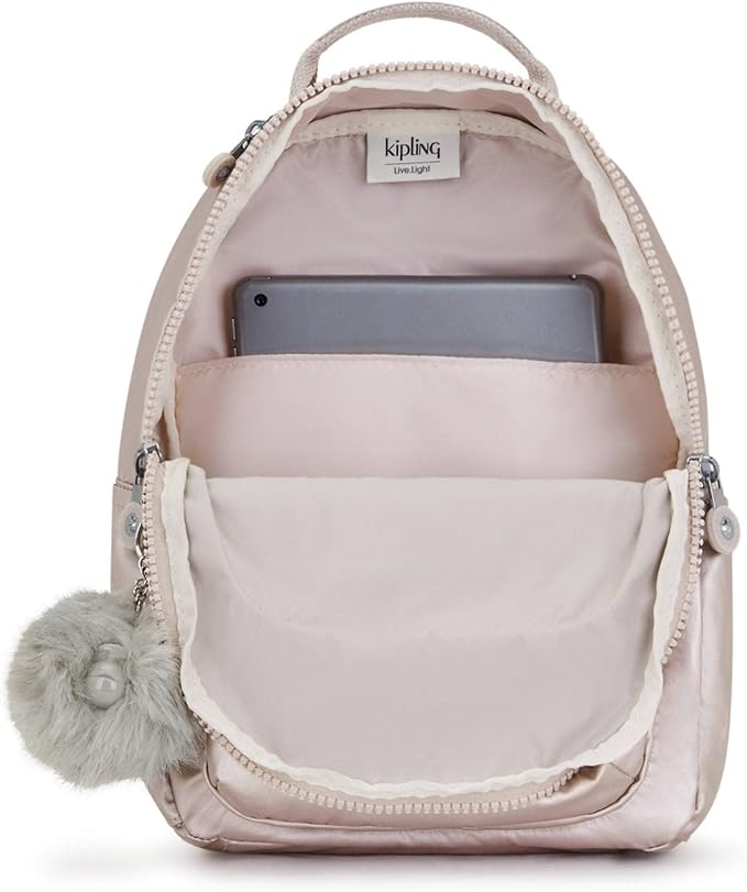 Kipling Seoul Small Metallic Tablet Backpack Metallic Rose