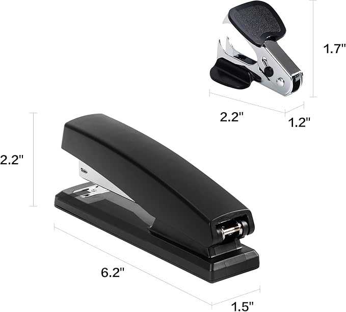 Deli Stapler, Desktop Stapler, Office Staplers, 25 Sheet Capacity, Includes 1000 Staples and Staple Remover, Black