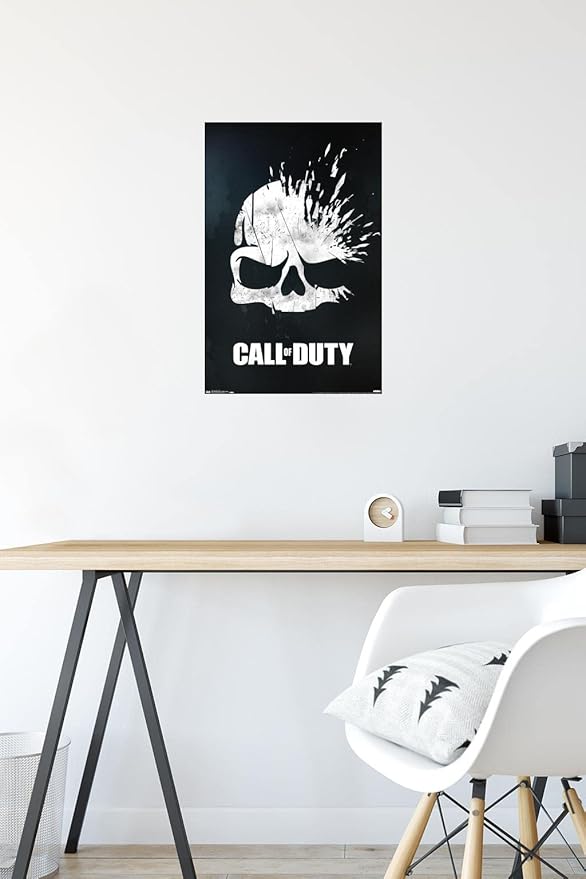 Trends International Call of Duty - Skull Wall Poster, 14.725" x 22.375", Premium Poster & Mount Bundle
