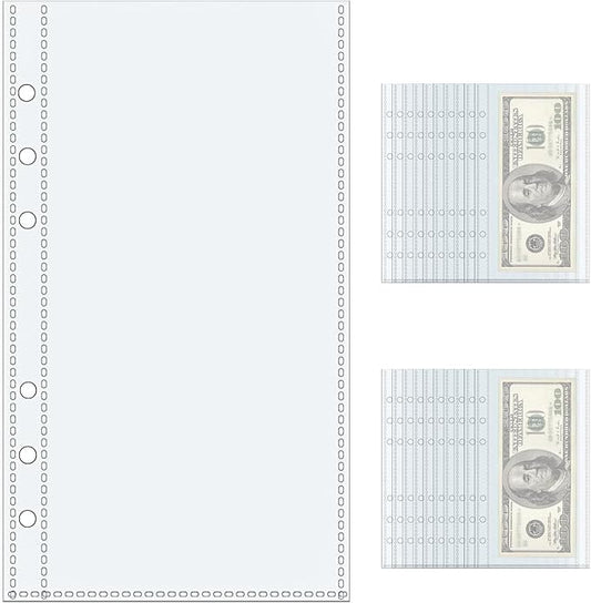 NatSumeBacis 20 A6 Binder Pockets Zipless Budget PP Double-Sided Envelopes Planner Insert Sleeves 3.5" x 7" Sheet Protectors for Cards Bills Photos Organizer (A6 1 Double-Sided Pockets)