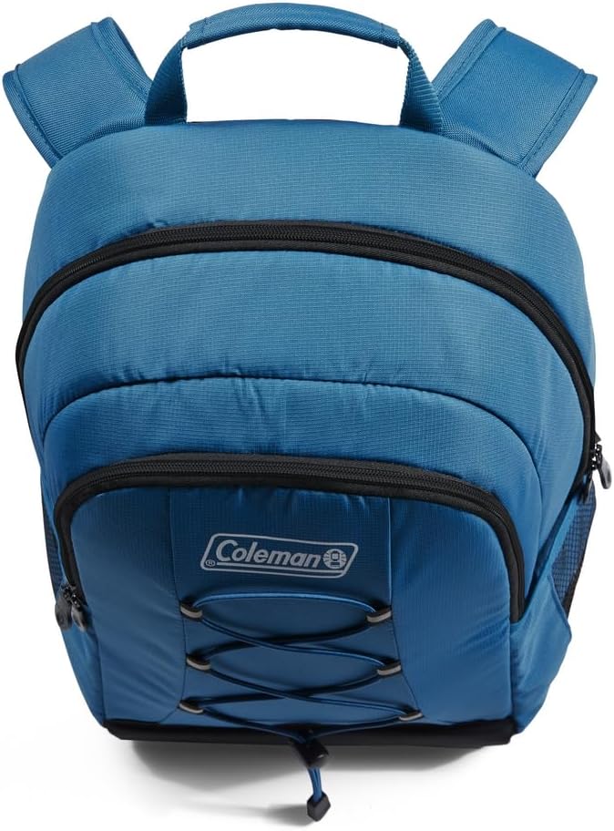 Coleman Chiller Insulated Backpack Cooler, Leakproof 28-Can Backpack Cooler with 12+ Hour Ice Retention, Made with Recycled Materials, Great for Beach, Camping, Hiking, Tailgates, Groceries, & More