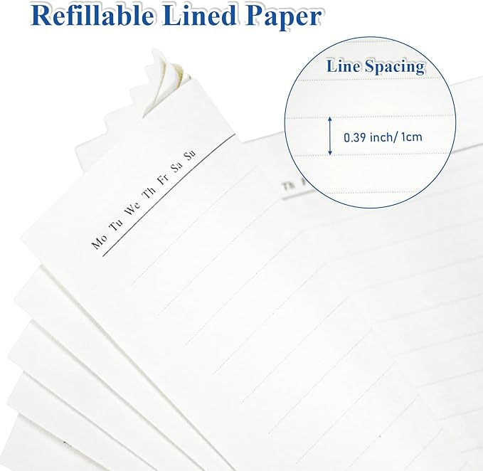 SAYEEC A5 Refill Paper Loose Leaf Lined Paper for A5 Planner Organizer 6 Holes Ring Binder Planner for Journals Notebooks Diaries Inserts, 80 Sheets