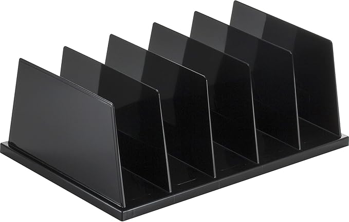 Officemate Large Sorter, 5 Compartments, 9 x 13 1/2 x 5 Inches, Black (21222)