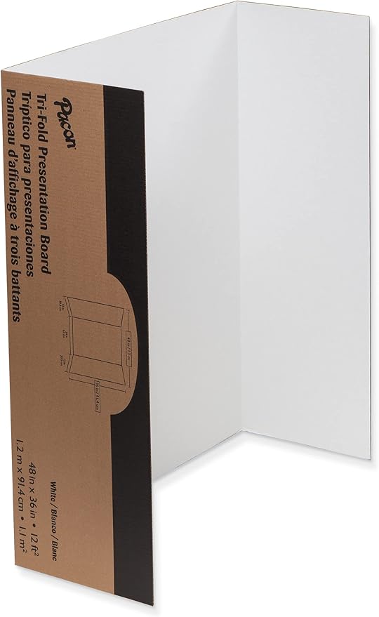 Pacon Presentation Boards, Single Wall, White, 48" x 36", 4 Count