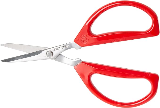 Joyce Chen Original Unlimited Kitchen Scissors All Purpose Kitchen Shears With Comfortable Handles, Red