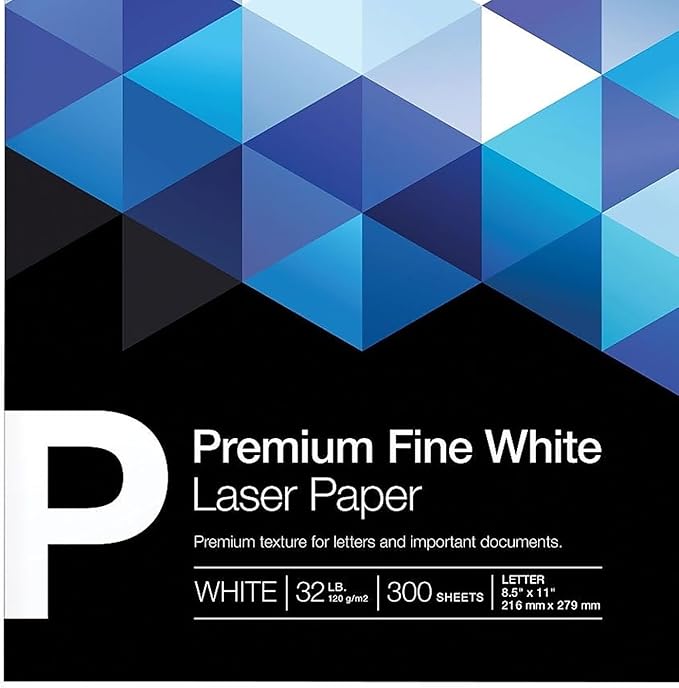 Staples 25% Cotton Fine Laser Paper, White, For Office, School & Home, For Office, School & Home
