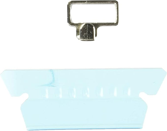 Pendaflex Hanging Folder Tabs, 2", Clear Blue, 25 Tabs and Inserts per Pack (42 BLU)