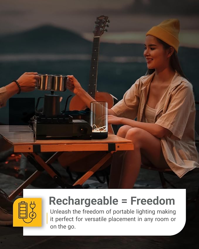 Sunco Magnetic Filament Light Rechargeable Table Lamps Minimalist Flexible LED Camping Lamp Dimmable Cordless 1W 55 LM 2700K Soft White 3-Step Dimming 10%-100% USB-C Rechargeable 2 Pack.