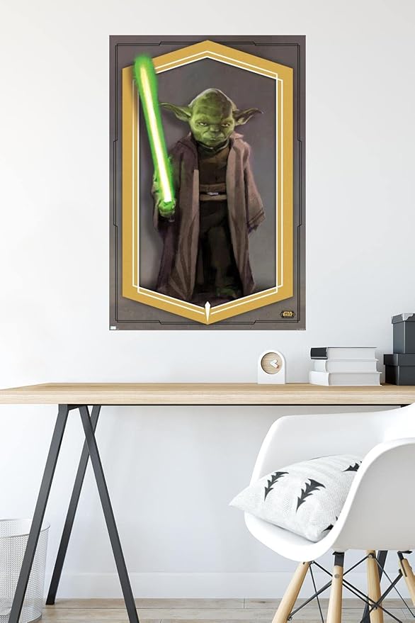 Trends International Star Wars: The High Republic - Yoda Wall Poster, 22.375" x 34", Premium Poster & Mount Bundle