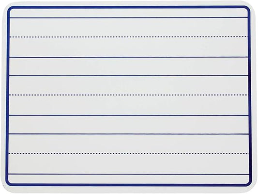 School Smart Lined Dry Erase Boards, 9 x 12 Inches, Pack of 10