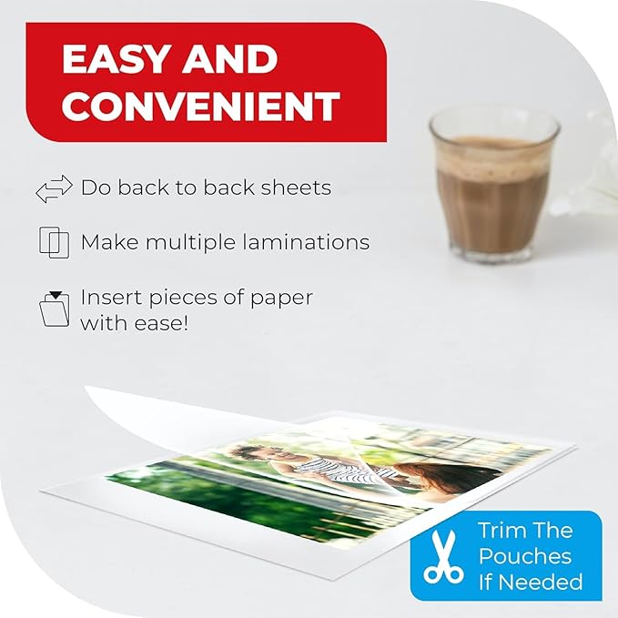 3MIL Thermal Laminating Sheets, 500 Count (5 Cases of 100) 11.5x17.5 inch, Dry-Erase Friendly Laminating Pouches, Compatible with Laminator, Crystal Clear Laminated Finish