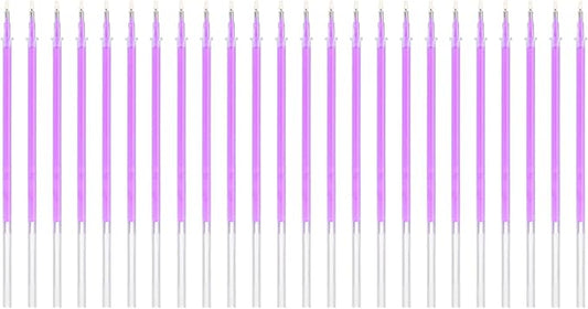 PATIKIL 0.5mm Gel Pens Refills, 24 Pack Glitter Gel Pens Sparkle Metallic Ink Fine Point Colored Refill Set for Adults Coloring Books Journaling Scrapbooking Art Drawing, Purple