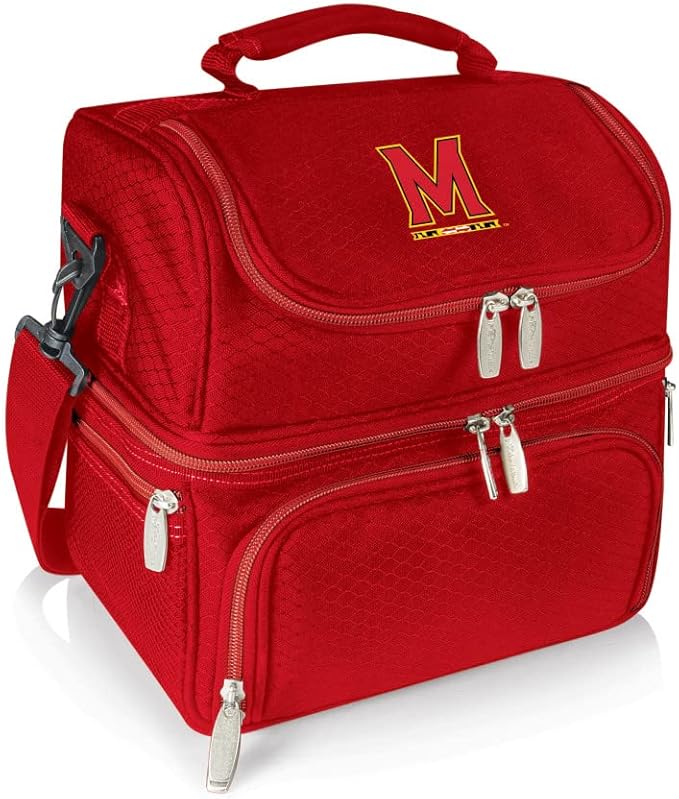 PICNIC TIME NCAA Nebraska Cornhuskers Pranzo Lunch Bag - Insulated Lunch Box with Picnic Set - Lunch Cooler Bag