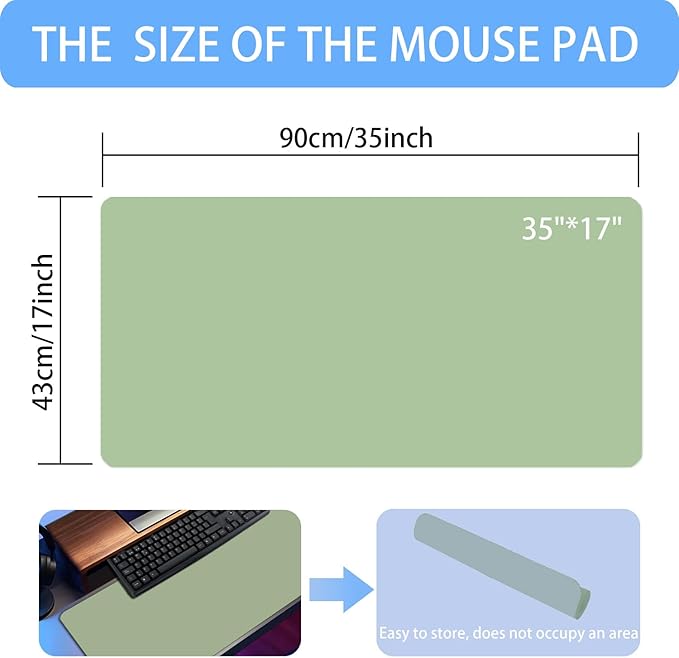 Erasable writable(Frontside) Table mat,Dual Sided Desk Mat, Large Mouse Pad, Notepad, Writing White Board (Includes 7.9"x9.4" Portable Mousepad)