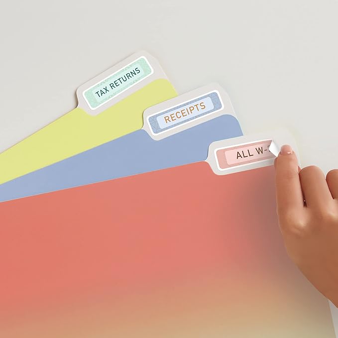 Avery Extra Large File Folder Labels, Removable Adhesive, Matte White, 15/16" x 3-7/16", 450 Labels (8425)