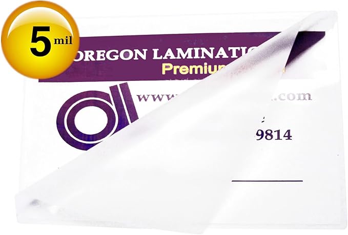 Heat Activated Business Card Laminating Pouches 5 Mil 2-1/4 x 3-3/4 [pk of 1,000] 57mm x 95mm and 125 microns Thick for up to 2” x 3.5” Inserts, Glossy