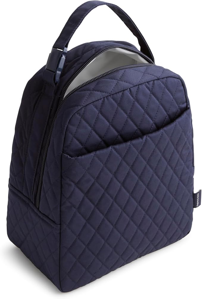 Premium Cotton Large Lunch Bag, Peacoat, One Size