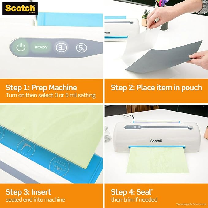 Scotch Glossy Refill Roll for LS950 Heat-Free Laminating Machine 8.5" x 100 ft.
