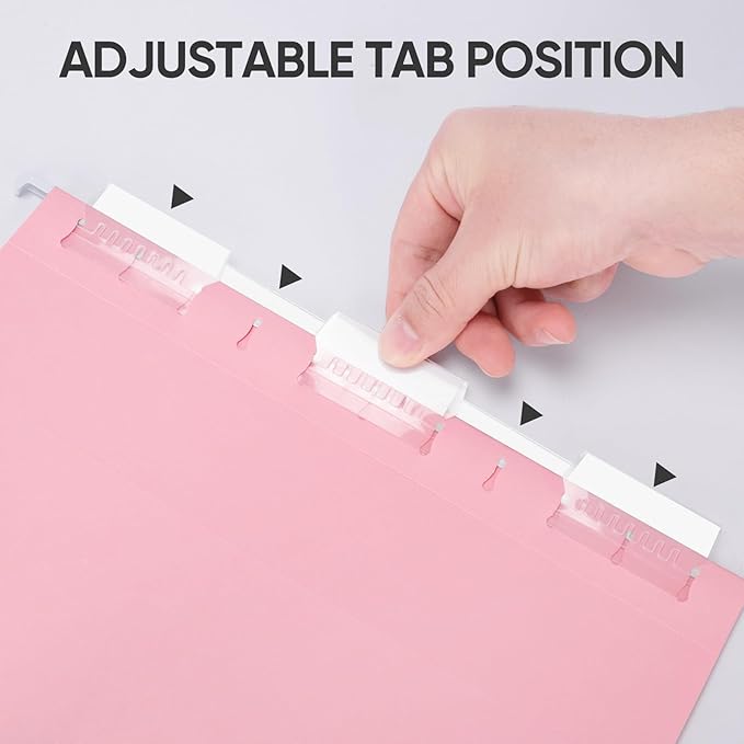 BALEINE 32PK Hanging File Folders, Letter Size Hanging Folders with 1/5-Cut Tabs for Filing Cabinets, File Boxes (32PK, Letter Size)
