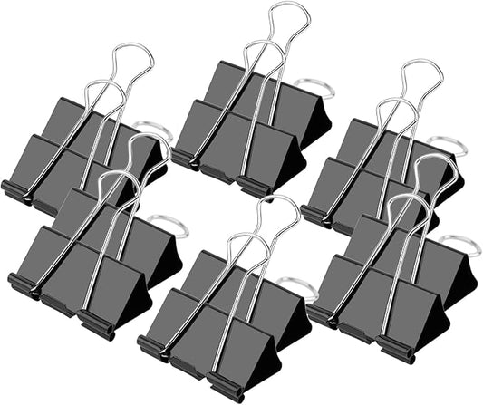 Ufmarine Medium Binder Clips 1.25 inch Length, (40 Pcs) Medium Paper Clips for Office Supplies