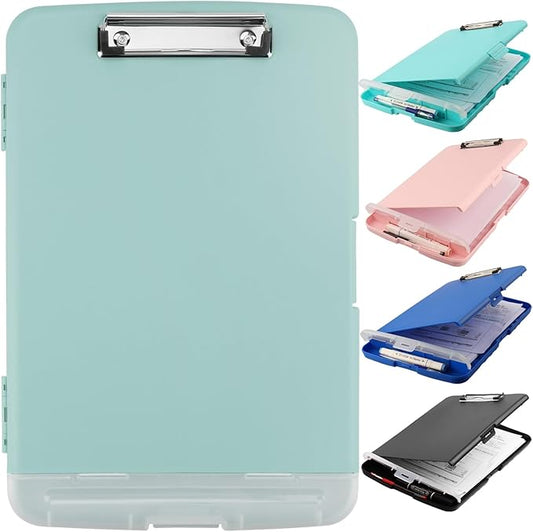 SFLHHDM Storage Clipboard with Pen Holder, High Capacity Clipboards for Classroom, Clip Boards 8.5x11 with Storage, Low-Profile Clip, Lightweight Plastic Clipboard for Kids, Lawers, Office Workers