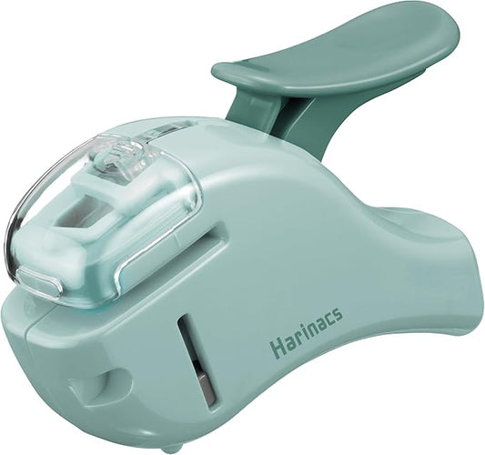 Kokuyo Stapleless Stapler, Harinacs Handheld Staple-Free, Up to 5 Sheets No Staple Binding, Portable Holeless Compact Alpha, Green Blue, Japan Import (SLN-MSH305GB)