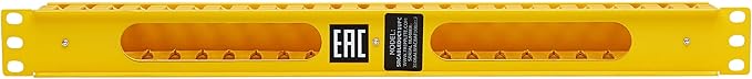 Tripp Lite Horizontal Server Rack Enclosure Cable Manager, Finger Duct with Cover, High-Visibility Yellow Steel, 1U Rack-Mount, Standard 19-Inch, 5-Year Warranty (SRCABLEDUCT1UFC)