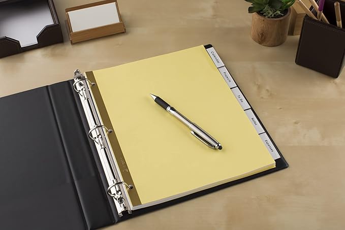 Avery 5 Tab Binder Dividers, Insertable Clear Big Tabs, 1 Set Pack, 10 Packs, 10 Sets Total (11110)