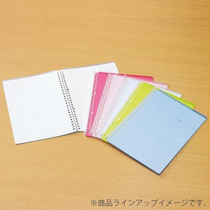 Kokuyo Campus Smart Ring Binders 3 Pack, B5 Lemon Mix Binder Notebooks, Up to 25 Sheets 26 Holes Slim Binder Folder with 10 Campus Sarasara Loose-Leaf Paper Each for Study and Journal, Japan Import